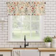 thumbnail image 1 of Kitchen Valances for Window, Spring Colorful Wild Flower Light Filtering Rod Pocket Valance Curtain, Country Herb Retro Linen Short Curtains Window Topper for Bedroom Bathroom Living Room 42x18in, 1 of 9