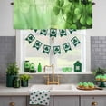 thumbnail image 1 of Kitchen Valances for Window, St. Patrick's Day Four-leaf Grass Light Filtering Rod Pocket Valance Curtain, Spring Pastoral Plant Short Curtains Window Topper for Bedroom Bathroom Living Room 60x18in, 1 of 9