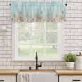 thumbnail image 1 of Kitchen Valances for Window, Summer Beach Sea Star Shell Light Filtering Rod Pocket Valance Curtain, Green Farm Woodcut &nbsp;Short Curtains Window Topper for Bedroom Bathroom Living Room 54x18in, 1 of 9