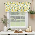 thumbnail image 1 of Kitchen Valances for Window, Summer Countryside Lemon Leaves Light Filtering Rod Pocket Valance Curtain, Watercolor Plants &nbsp;Short Curtains Window Topper for Bedroom Bathroom Living Room 60x18in, 1 of 9