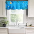 thumbnail image 1 of Kitchen Valances for Window, Summer Pool Water Palm Leaves Light Filtering Rod Pocket Valance Curtain, Beach Balls Starfish &nbsp;Short Curtains Window Topper for Bedroom Bathroom Living Room 42x18in, 1 of 9