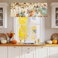 thumbnail image 1 of Kitchen Valances for Window, Thanksgiving Pumpkin Green White Pumpkins Light Filtering Rod Pocket Valance Curtain, Fall Maple Leaf Short Curtains Window Topper for Bedroom Living Room 54x18in, 1 of 8