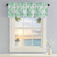thumbnail image 1 of Kitchen Valances for Window, Watercolor Green Seagrass Coral Light Filtering Rod Pocket Valance Curtain, Abstract Marine Life Short Curtains Window Topper for Bedroom Bathroom Living Room 42x18in, 1 of 9