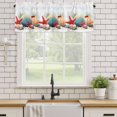 thumbnail image 1 of Kitchen Valances for Window, Watercolor Marine Life Red Sea Star Light Filtering Rod Pocket Valance Curtain, Blue Sea Nut Short Curtains Window Topper for Bedroom Bathroom Living Room 54x18in, 1 of 9