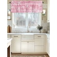 thumbnail image 1 of Kitchen Valances for Window, Watercolor Ocean Life Starfish Light Filtering Rod Pocket Valance Curtain, Retro Pink Stripe Back Short Curtains Window Topper for Bedroom Bathroom Living Room 42x12in, 1 of 9
