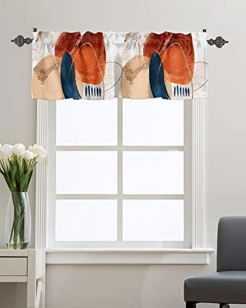 Kitchen Valances for Windows Mid Century Abstract Geometric Art Valance