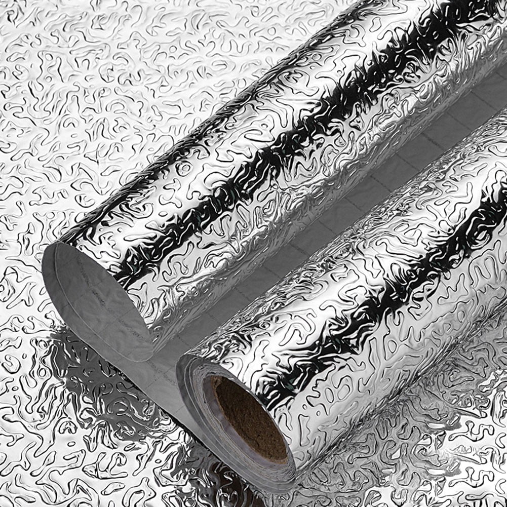 Kitchen Wall Antifouling Stove Aluminum Foil Oilproof Wall Sticker 60