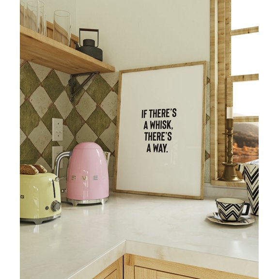 Kitchen Wall Art Aesthetic Decor Minimalist Chef Baker Baking Modern Decor, Unframed Paper Poster 8x10in