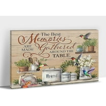 Kitchen Wall Art - Farmhouse Canvas Wall Art, Vintage Kitchen Sign Print Picture For Decor Bathroom, Rustic Landscape Painting, Framed Kitchen Accessories Artwork For Dining Room Wall Decor 12x18 inch