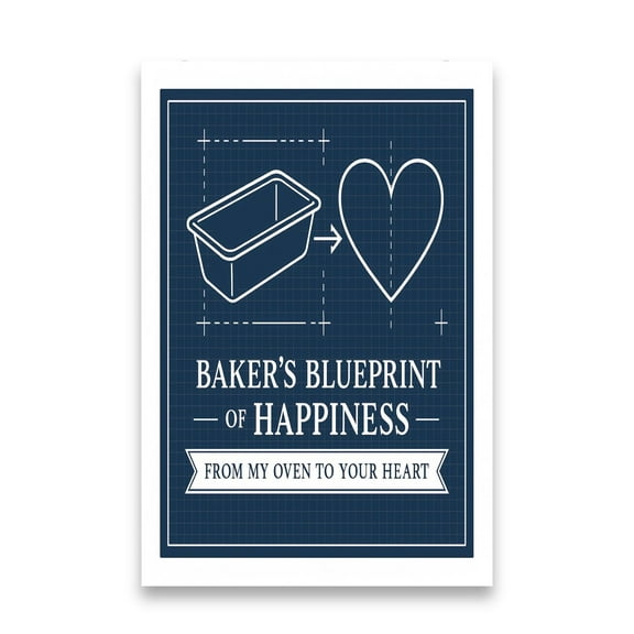 Baking Recipe Wall Art - Kitchen Decor for Bakers - 13x19 Poster Print