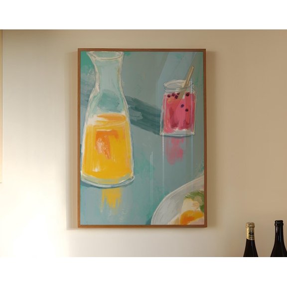 Kitchen Wall Art Print, Maximalist Kitchen Art, Trendy Home Decor, Food Print, Kitchen Art, Retro Print, Colorful Wall Art, Modern Wall Decor, 24x36 UNFRAMED