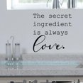 thumbnail image 1 of Kitchen Wall Art Stickers Secret Ingredient is Love Quote Decals Home Decor 12x12-Inch Black, 1 of 7