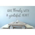 thumbnail image 1 of Kitchen Wall Decals Give Thanks Grateful Heart Gratitude Decor Stickers 36x17-Inch Storm Gray, 1 of 6