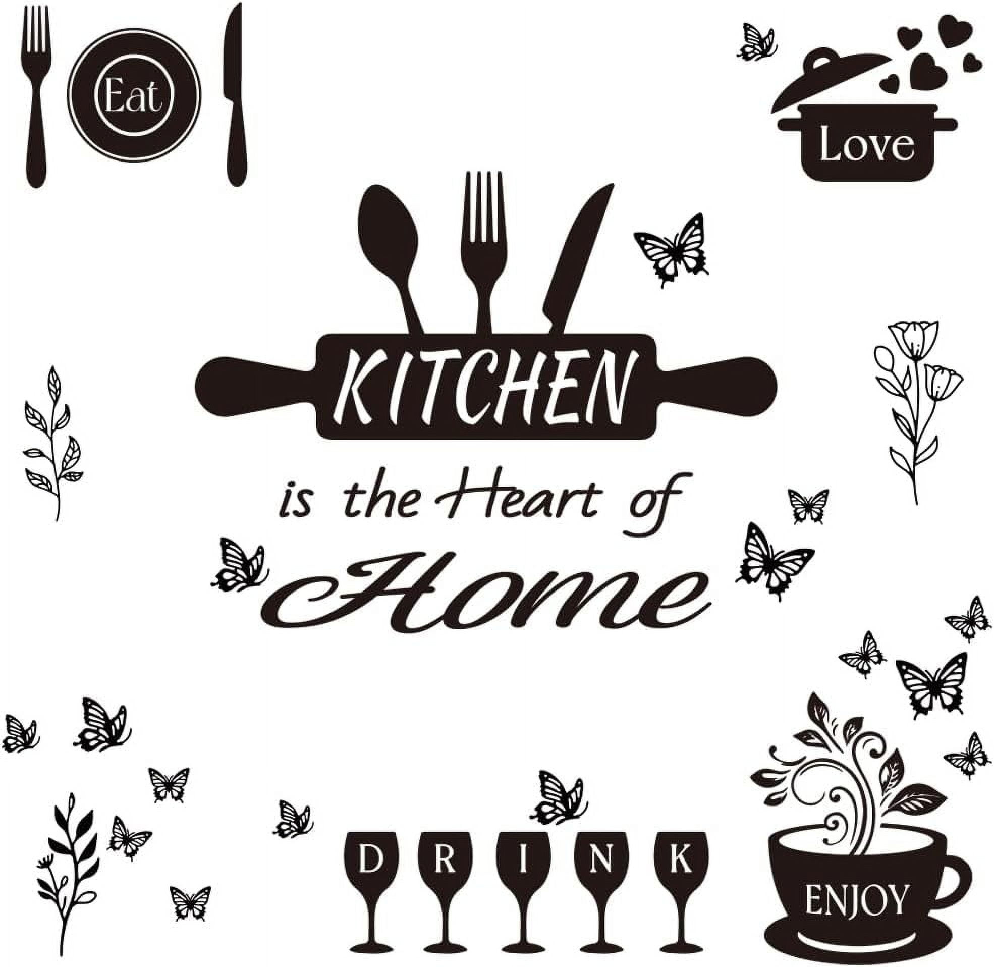 Kitchen Wall Decals The Kitchen is The Heart of Home Dining Room Quotes ...