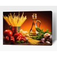 thumbnail image 1 of Kitchen Wall Decor Canvas Art, Colorful Ingredient Vegetable and Fruit Canvas Print for Dining Room Decor, Vintage Condiment Picture Kitchen Framed Painting for Restaurant Decor 12x18, 1 of 6