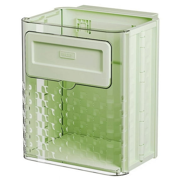 Kitchen Wall-Mounted Trash Can Foldable Hanging Household High-Value Cabinet Can,Light Green