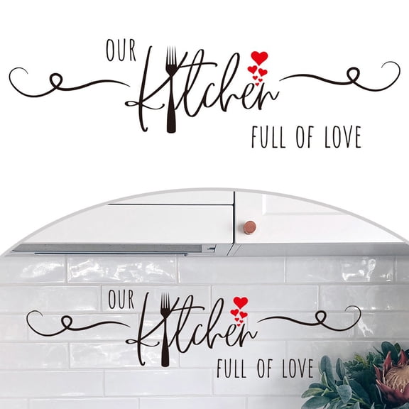 Kitchen Wall Stickers Fun Design Cook Utensils Home Decoration Restaurant Smile Home