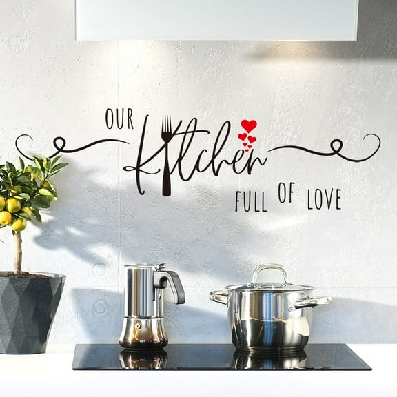Kitchen Wall Stickers Fun Design Cook Utensils Home Decoration Restaurant