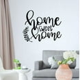 thumbnail image 1 of Kitchen Wall Stickers Home Sweet Home Laurel Leaf Decor Decal Letters 23x19-Inch Black, 1 of 5