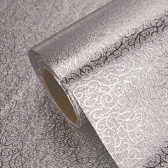 Kitchen Wallpaper Backsplash Stickers Oil Proof Waterproof Sticker, Heat Resistant Self Adhesive Kitchen Aluminum Foil Stickers, 15.7"x39"