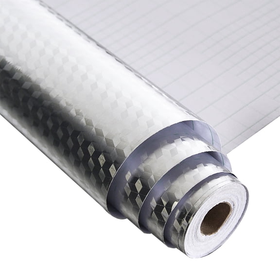 Kitchen Wallpaper Silver Contact Paper Stainless Steel Contact Paper Kitchen Oil Proof Sticker Heat Resistant Peel And Stick Backsplash Self Adhesive Aluminum Foil Stove Wall Protector