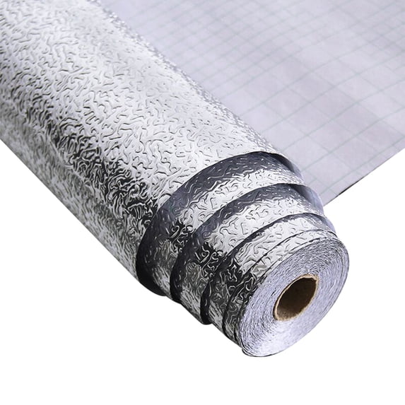 Kitchen Wallpaper Silver Contact Paper Stove Wall Protector Heat Resistant Peel And Stick Backsplash Self Adhesive Aluminum Foil Stainless Steel Contact Paper Kitchen Oil Proof Sticker