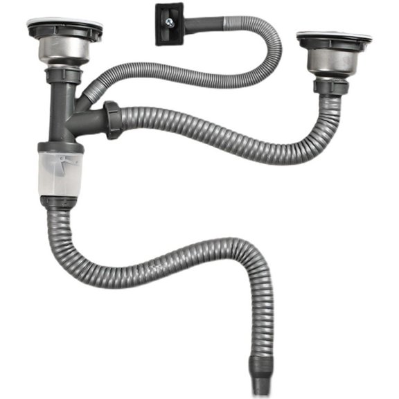 Kitchen Washing Basin Downcomer Sink Double Trough Basin Drainer Deodorant