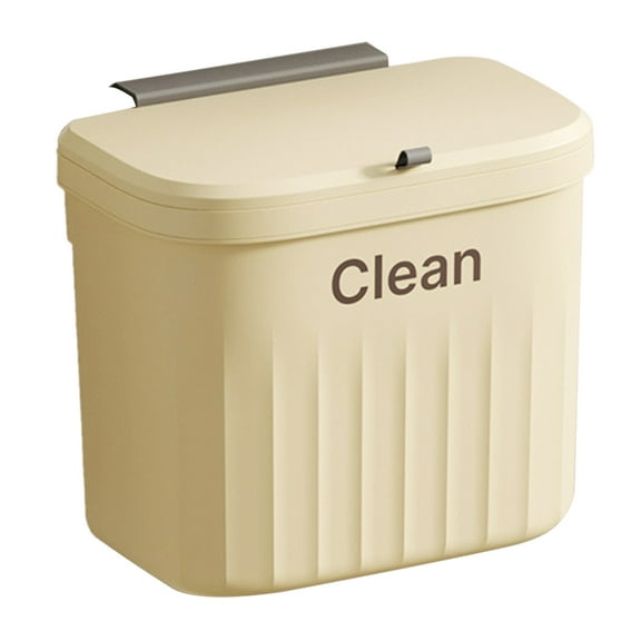 Kitchen Waste Bin Countertop Trash Can with Lid 8.5/12L Wall Mounted Recycling Garbage Basket for Bathroom Decor