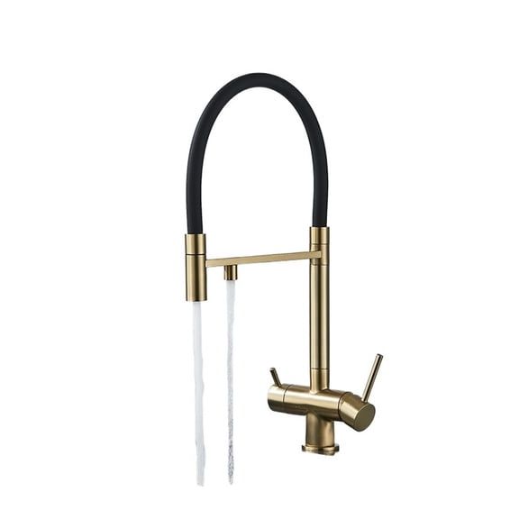 Kitchen Water Filter Faucet Dual Spout Pure Drinking Water Mixer Tap,Rotation Water Purification Feature Taps Kitchen Crane ,Durable Materials