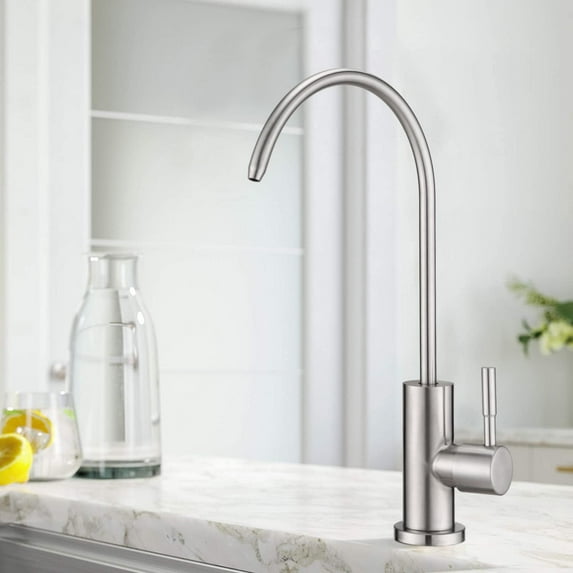 Kitchen Water Filter Faucet, Lead-Free Drinking Water Faucet Brushed Nickel Brushed
