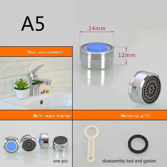Kitchen Water Saving Spout Faucet Tap Nozzle Aerator Filter Sprayer Chrome Plated Male 18mm 20mm 22mm 24mm