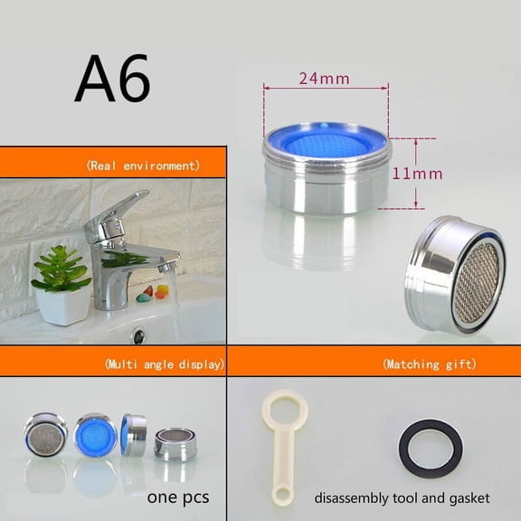 Kitchen Water Saving Spout Faucet Tap Nozzle Aerator Filter Sprayer Chrome Plated Male 18mm 20mm 22mm 24mm