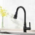 thumbnail image 1 of Kitchen Water Tap For Sink Kitchen Faucet With Pull-Out Spray Single-Lever Mixer Taps, Black, 1 of 5