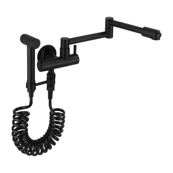 Kitchen Water Taps Lengthen Wall Mount Kitchen Sink Single Cold Faucet, Laundry Pool Mop Balcony Pot Filter ,Smooth Operation