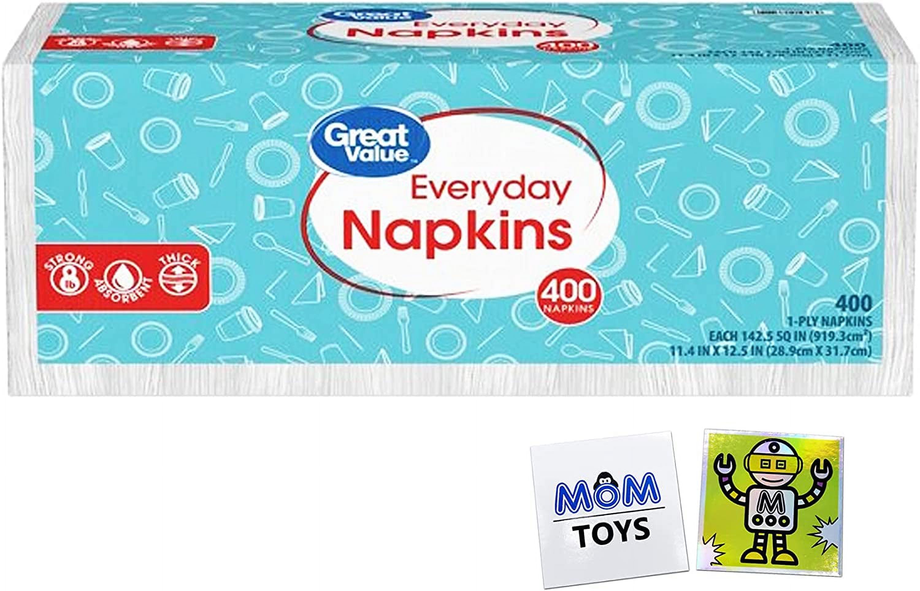 Kitchen White Napkin Disposable Everyday Dinner Napkins 400 count and 2