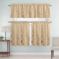 thumbnail image 1 of Kitchen Window Curtains Valance and Tier Set, Japanese Style Flower Rod Pocket Tier Curtain Valance Set, Vintage Country Floral Art Light Filtering Cafe Curtains for Bedroom Living Room, 1 of 9