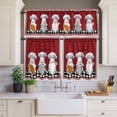 thumbnail image 1 of Kitchen Window Curtains Valance and Tier Set, Kitchen Gnome Cute Chef Gourmet Pot Rod Pocket Tier Curtains and Valance 3 Piece Set, Red Black Plaid Window Treatment for Bedroom Living Room, 1 of 9