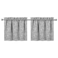 thumbnail image 1 of Kitchen Window Curtains over Sink Grey Small Window Treatment White Cafe Short Curtains for Bathroom Tier Drapes 27.5x24inch, 1 of 4