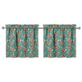 thumbnail image 1 of Kitchen Window Curtains over Sink Pioneer Floral Small Window Treatment White Cafe Short Curtains for Bathroom Tier Drapes 27.5x24inch, 1 of 4