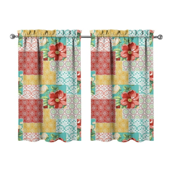 Kitchen Window Curtains over Sink Pioneer Small Window Treatment White Cafe Short Curtains for Bathroom Tier Drapes 27.5x39 Inch