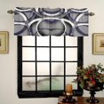 thumbnail image 1 of Kitchen Window Valances, Abstract Modern Line Geometric Rod Pocket Valance Small Window Treatment for Bedroom, Navy Blue Geometric Valances for Windows Tier Curtain,1 Panel, 54x18inch, 1 of 6
