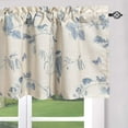 thumbnail image 1 of Kitchen Window Valances for Dining Room Classic Blue, Energy Saving Decorative Small Windows Curtains and Drapes for Studio Bedroom, One Panel, 52 x 18, 1 of 6