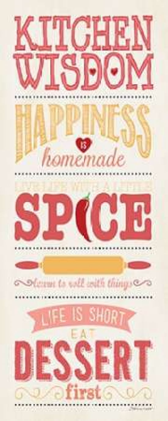 Kitchen Wisdom Canvas Art - Stephanie Marrott (10 x 20)
