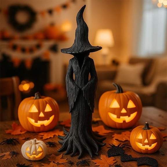 Kitchen Witch Doll Collection - Halloween Gothic Witch Statues, Witch Figurines with Retro Magician Decor for Indoor Halloween Decoration