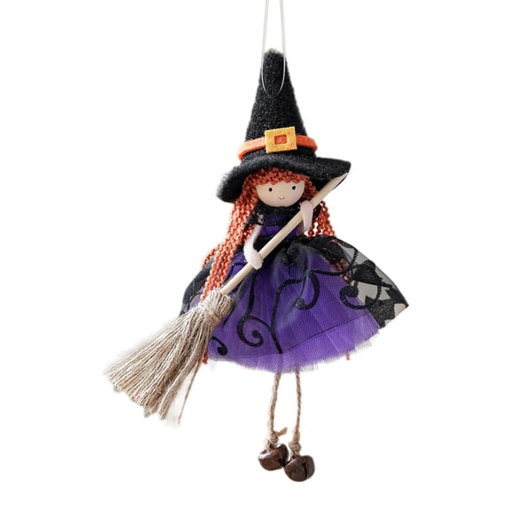 Kitchen Witch Doll Silk 7.87 Inch - Hangable Ornament & Holiday Decoration for Haunted House & Kitchen Wall