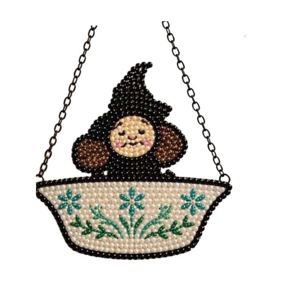Kitchen Witch Knitted Art Set Hanging Decor Wall Ornament