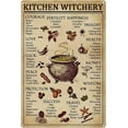 thumbnail image 1 of Kitchen Witchery Decor Vintage Metal Tin Sign Kitchen Witchery Signs Witch Knowledge Poster Kitchen Wall Decorations 8X12 inch, 1 of 5