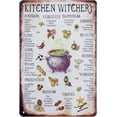 thumbnail image 1 of Kitchen Witchery Metal Decor Rustic Antique Decorations Witches Magic Knowledge Kitchen For Home HappinessTin Signs, 1 of 1