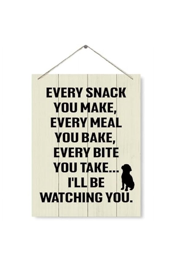 Kitchen Wood Sign, ILl Be Watching You Sign, Decorative Wood Plaque For Hanging, Dog Sign, Kitchen Wall Art, Funny Kitchen Decoration, Rustic Home Kitchen Decor, Cooker Gift, Mom Gift