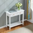 thumbnail image 1 of Kitchen Wooden Buffet Server Sideboard with 2 Drawer Living Room White, 1 of 7